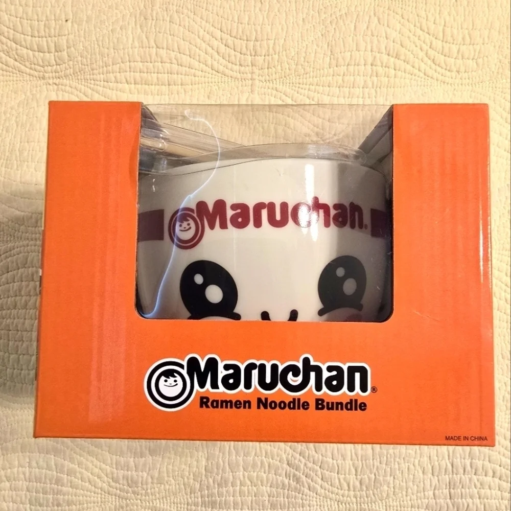 NIB Maruchan Ramen Bowl Set with Cute Face Design